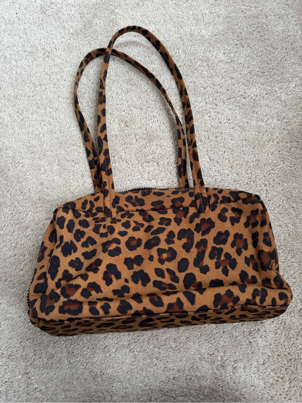 BAGGU Bowler Shoulder Bag - Leopard Print - Picture 3 of 7